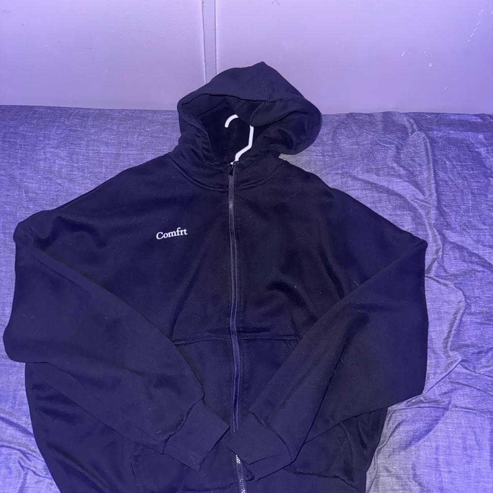 Comfirt Men's Black Zip Up Sweater